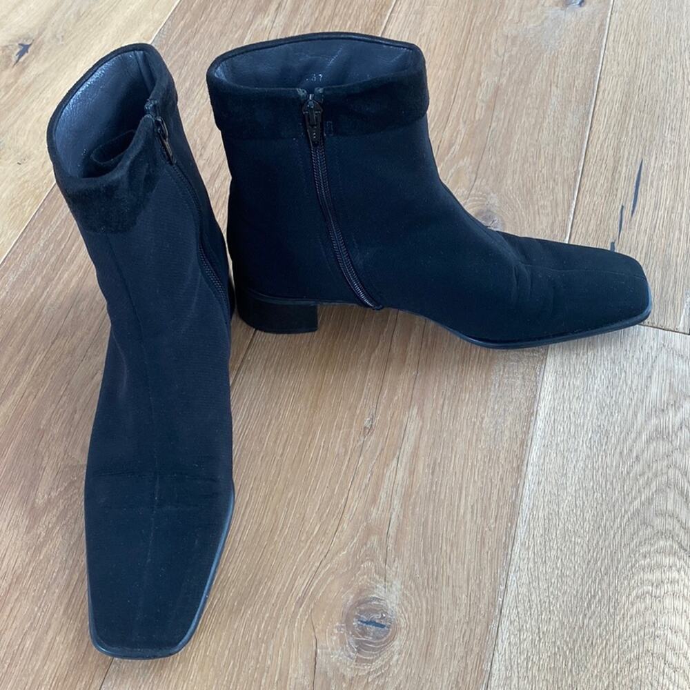 Stuart Weitzman Gore Tex Square Toe Booties 7.5 - image 1